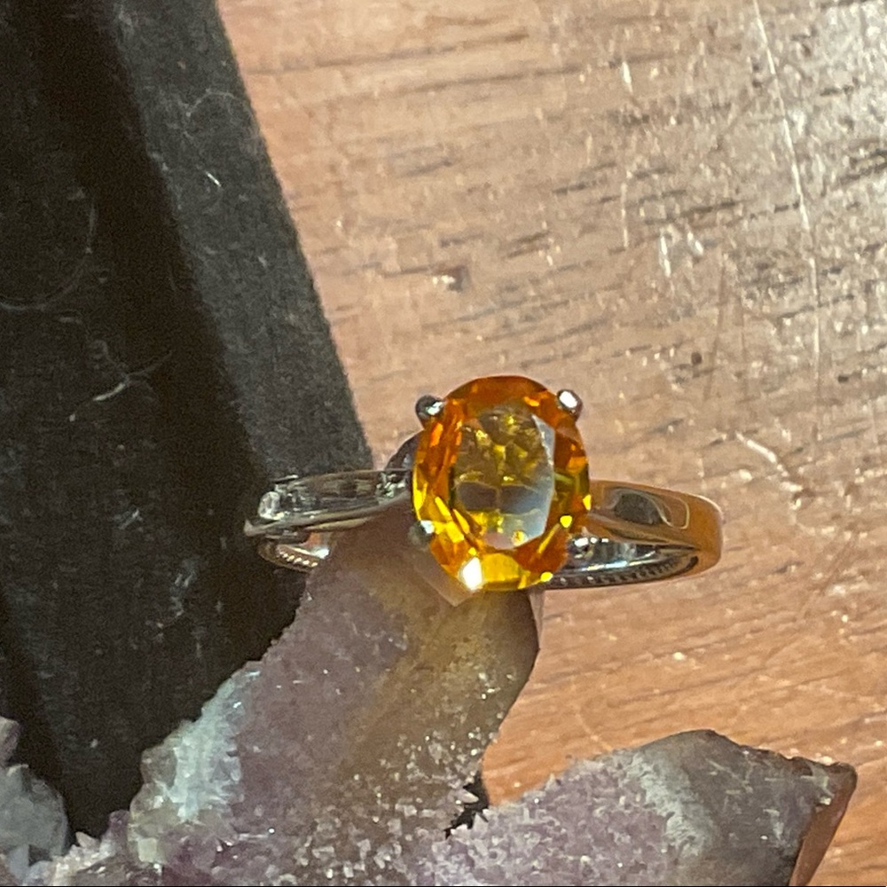 Yellow sapphire ring